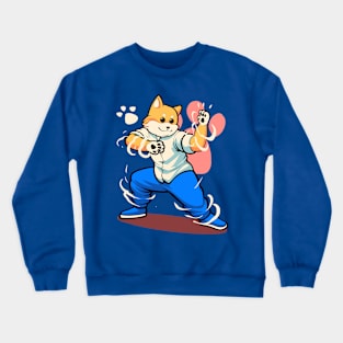 karate shiba dog Crewneck Sweatshirt